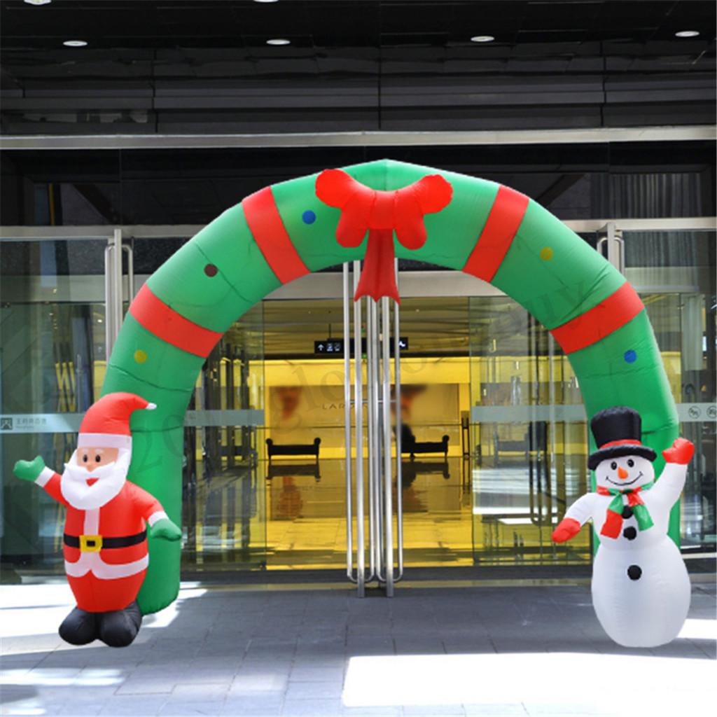 Grote Welkomstboog Kerstboog Met Kerstman & Sneeuwman, Diversen, Kerst, Ophalen of Verzenden, Nieuw