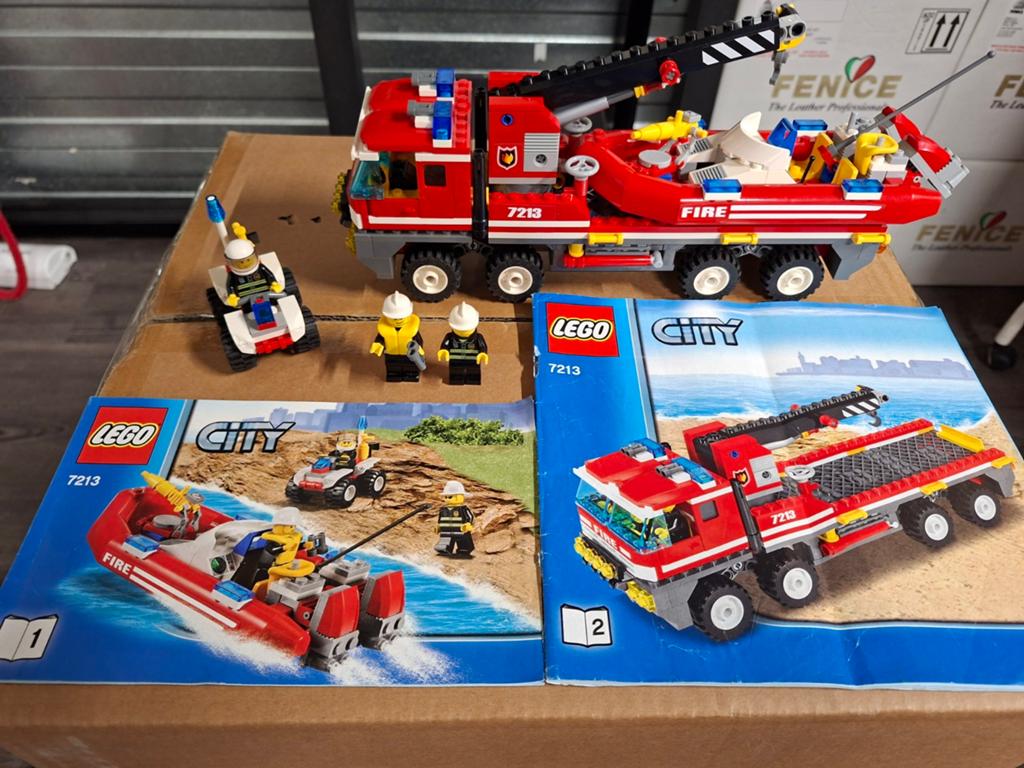 LEGO CITY 7213 FIRETRUCK WITH BOAT, Lego, Ophalen of Verzenden, Compleet, Complete set