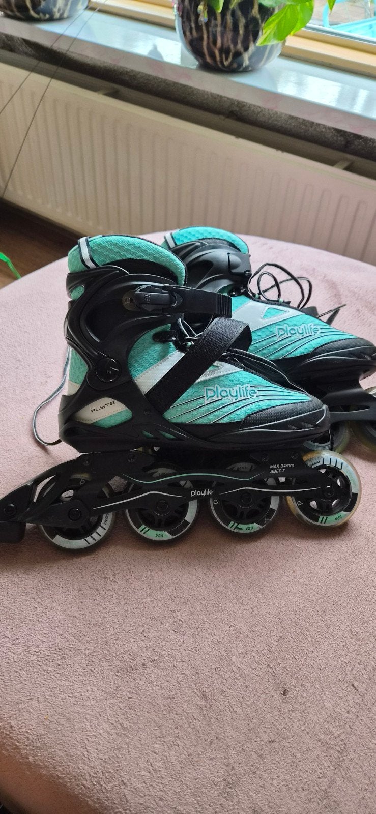 Playlife Flyte Teal 84 Inline Skates - Maat 40, Gebruikt, Ophalen of Verzenden, Inline skates 4 wielen, Powerslide