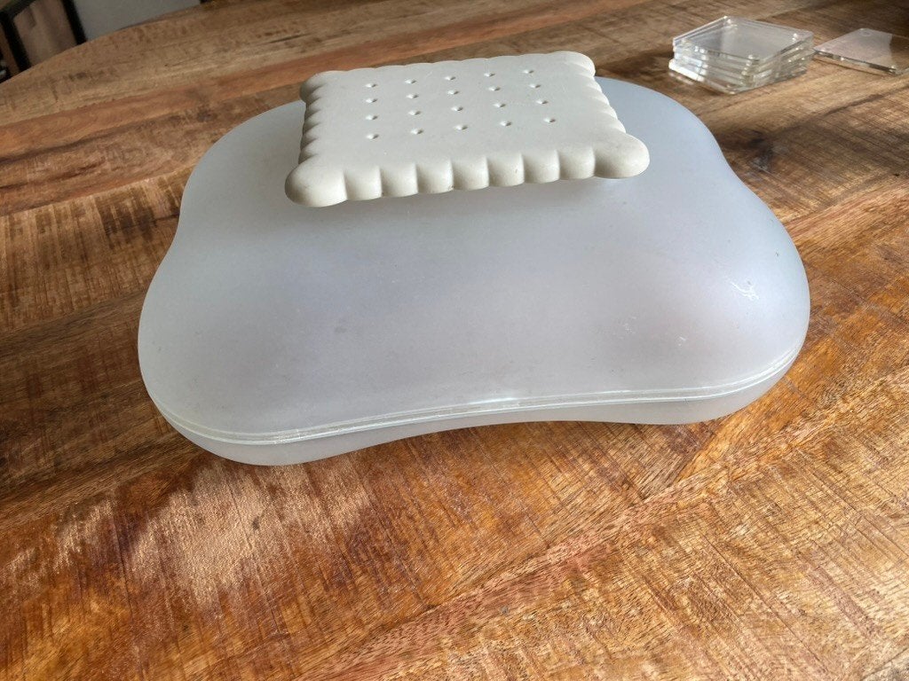 Vintage Alessi koektrommel snoeptrommel Mary Biscuit koektro, Kunststof, Overige merken, Overige typen, Vintage