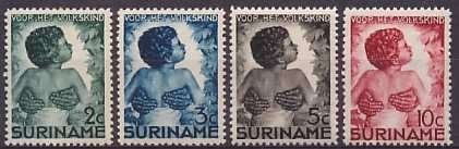 Suriname NVPH nr 179/82 postfris Kinderpostzegels 1936, Ophalen of Verzenden, Postfris