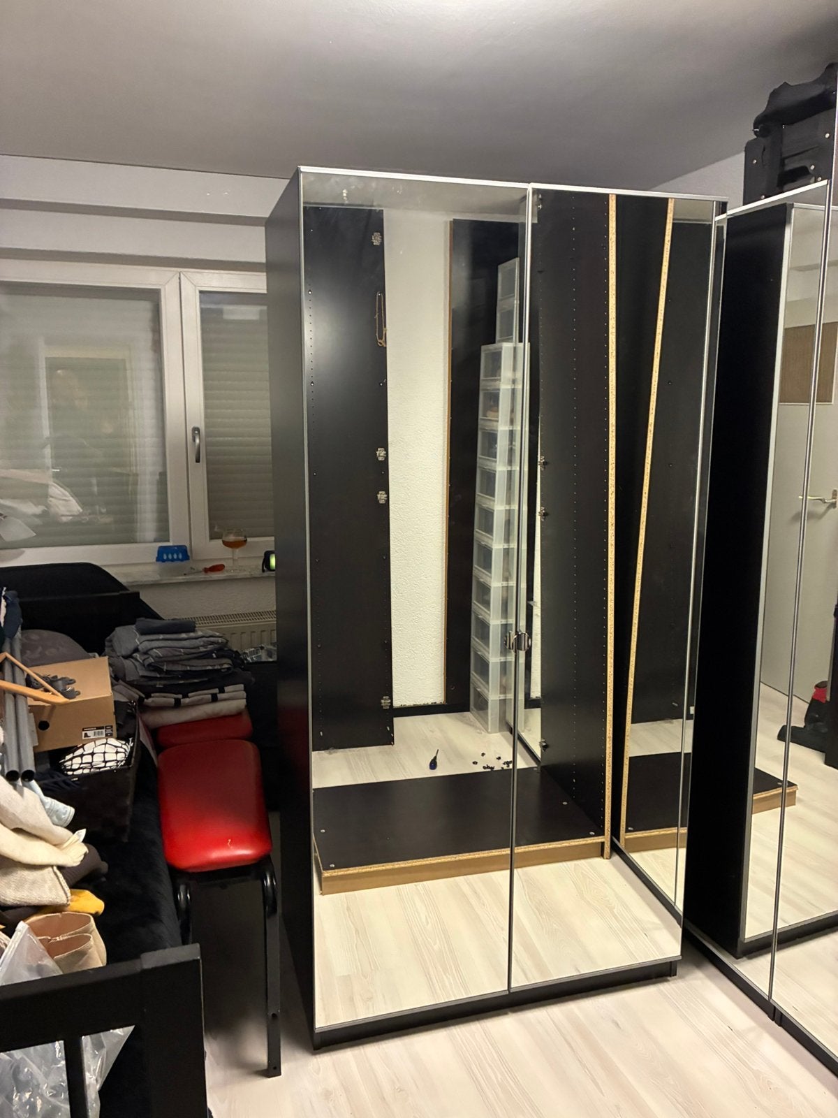 Ikea Pax zwarte kledingkast, Ophalen of Verzenden, Zo goed als nieuw, 50 tot 75 cm, 200 cm of meer