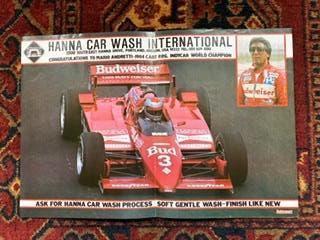 posters Indy cars uit de jaren 80 en 90, Ophalen of Verzenden, Zo goed als nieuw, Auto's
