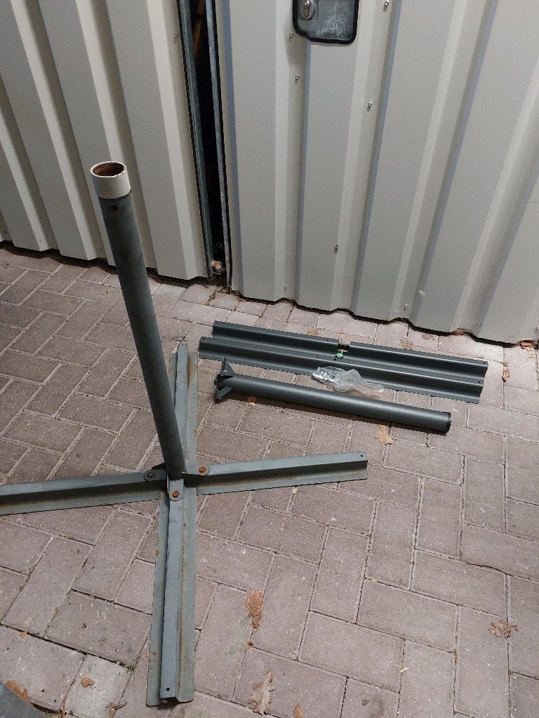 Parasolvoet, Kruisparasolstandaard, Tuin en Terras, Ophalen, Gebruikt, Minder dan 1 meter, Parasolvoet