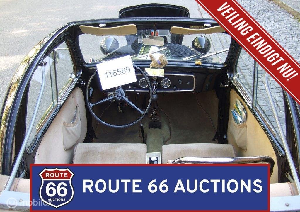 Simca 5 | 1946 | Route 66 Auctions, Auto's, Overige merken, Overige carrosserieën, Zwart, Bedrijf