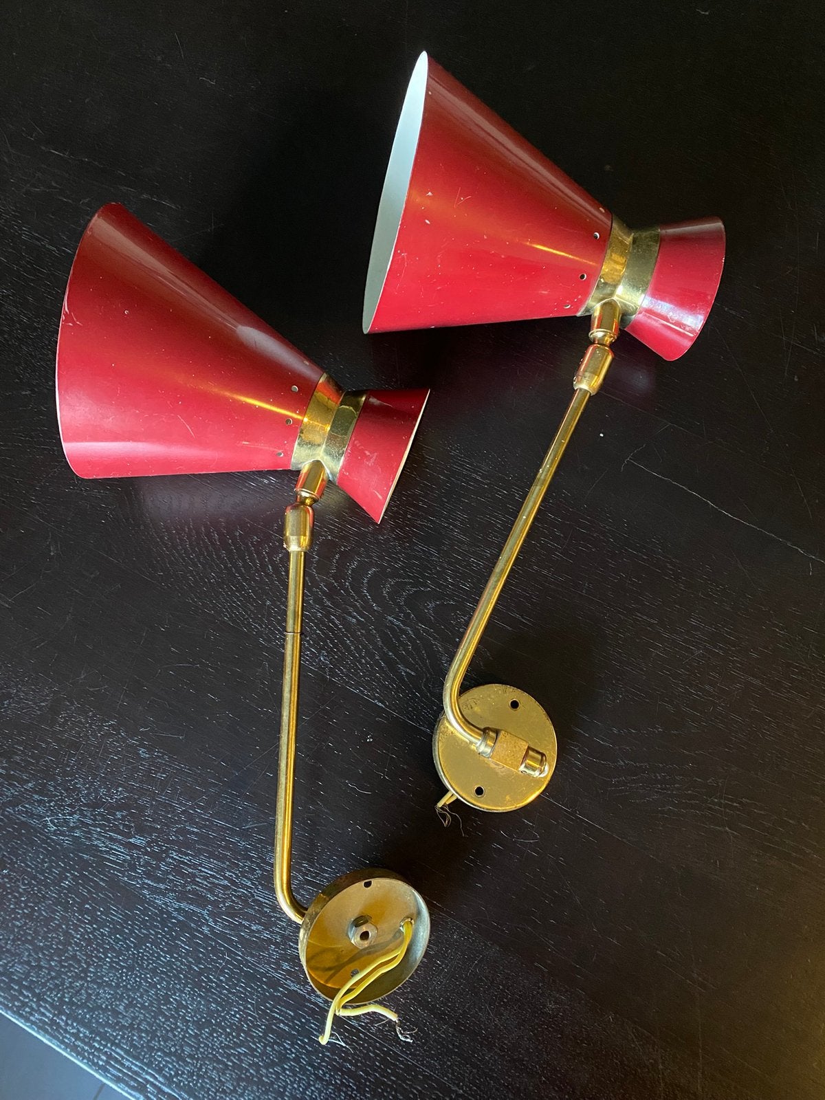 Vintage design wandlampen, diabolo, jaren 50/60, Verzenden, Zo goed als nieuw