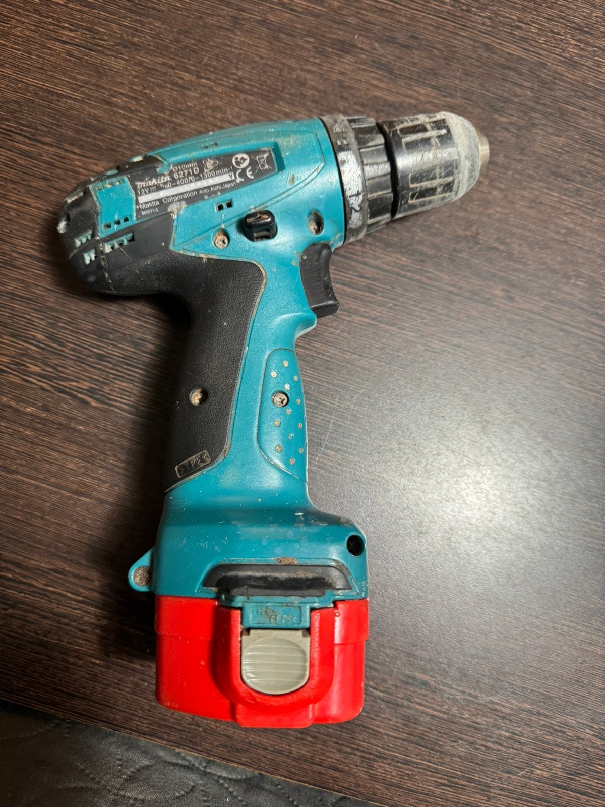 Makita 6271D Accuboormachine – Werkt goed – Zonder oplader, Ophalen of Verzenden, Zo goed als nieuw, Boor- en Schroefmachine