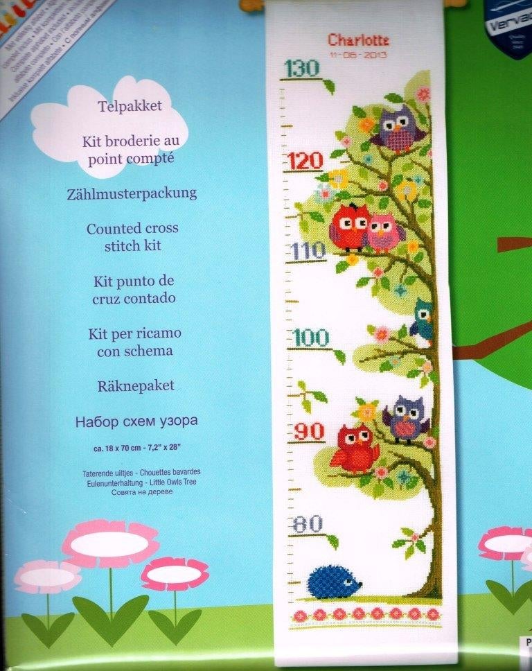 Cado KOOPJE vervaco borduurpakket groeimeter uiltjes op tak, Ophalen of Verzenden, Nieuw, Handborduren, Borduurpakket
