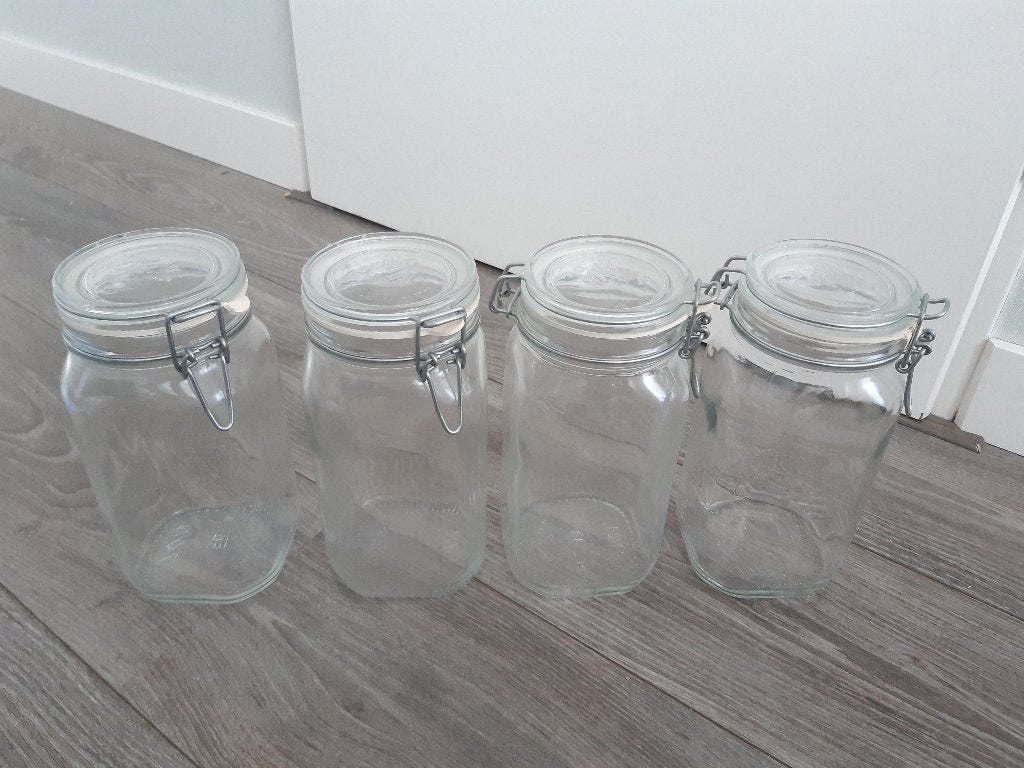 4 Fido weckpotten, Gebruikt, Overige typen, Ophalen of Verzenden, Glas