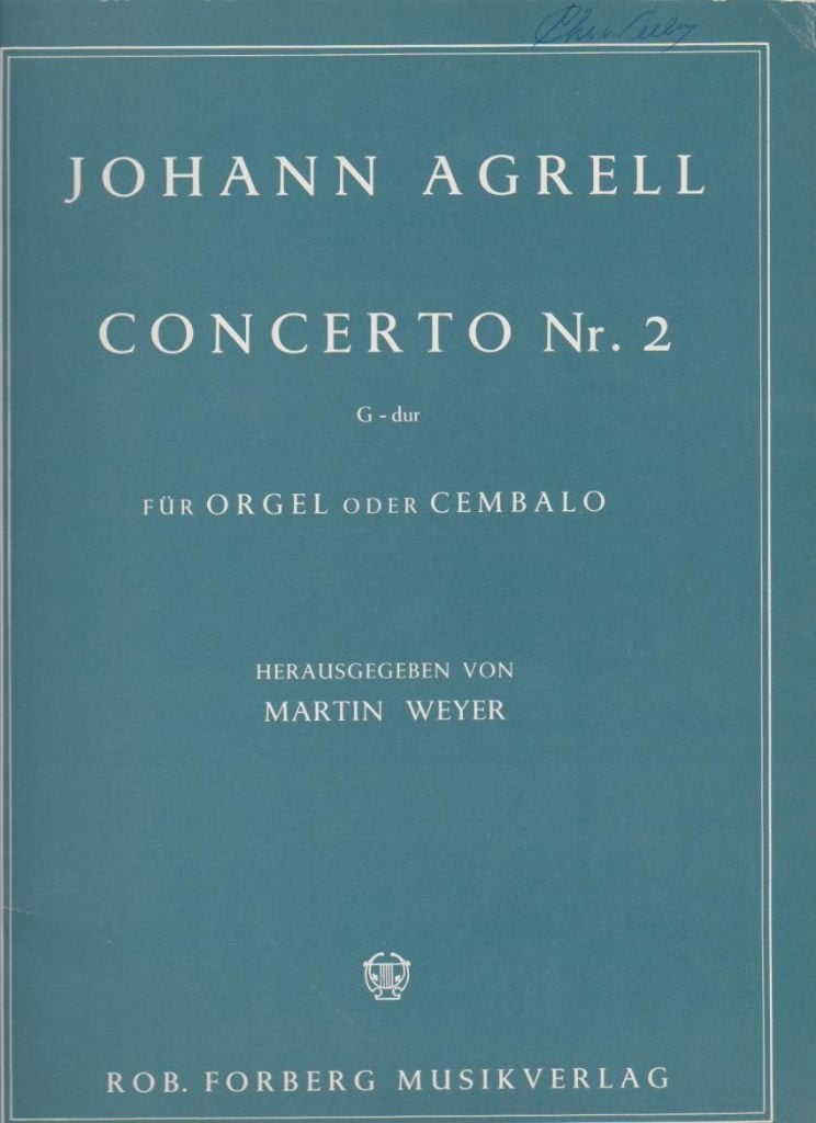 Johann Agrell: Concerto Nr. 2., Muziek en Instrumenten, Orgel, Gebruikt, Klassiek, Ophalen of Verzenden