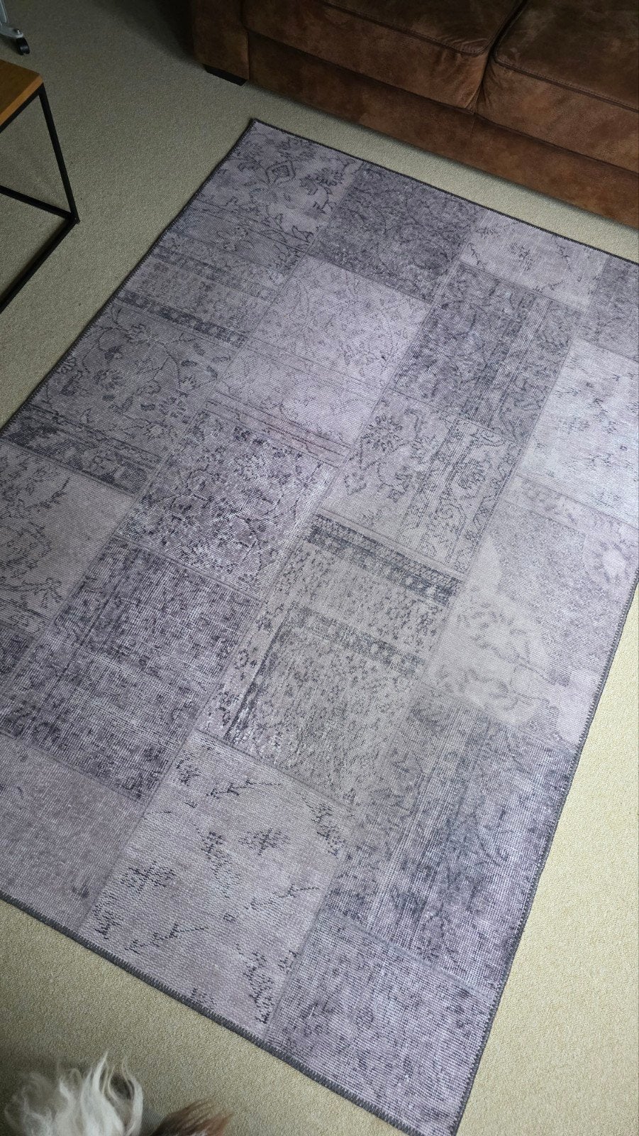 Patchwork Vloerkleed Grijs - 160x230 cm, Ophalen, 150 tot 200 cm, 200 cm of meer, Zo goed als nieuw