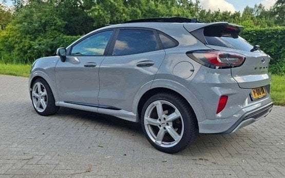 Ford Puma ST-Line X 155pk 2020 Full Options., Auto's, Ford, Puma, Zwart, Leder en Stof, 3 cilinders