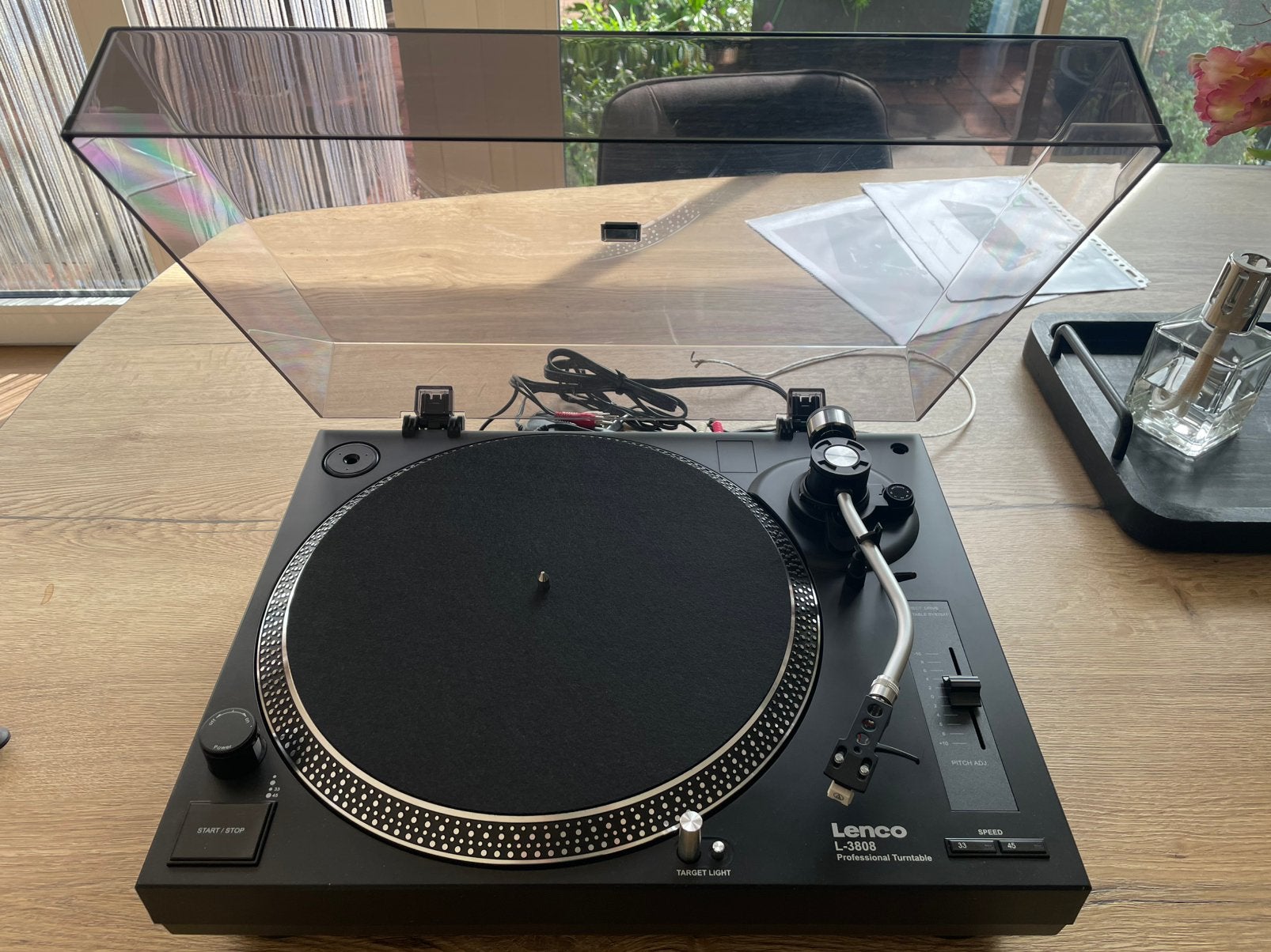 Lenco L-3808  z.g.a.n., Audio, Tv en Foto, Platenspelers, Ophalen of Verzenden, Zo goed als nieuw, Platenspeler, Overige merken