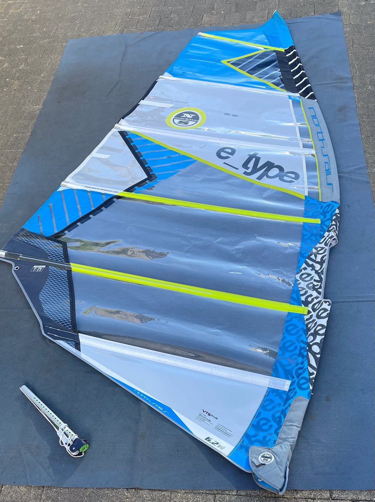 North Sails E_Type windsurfzeil 6.2 m², Watersport en Boten, Windsurfen, Gebruikt, Zeil, North Sails, 6.5 m² tot 8 m², Ophalen