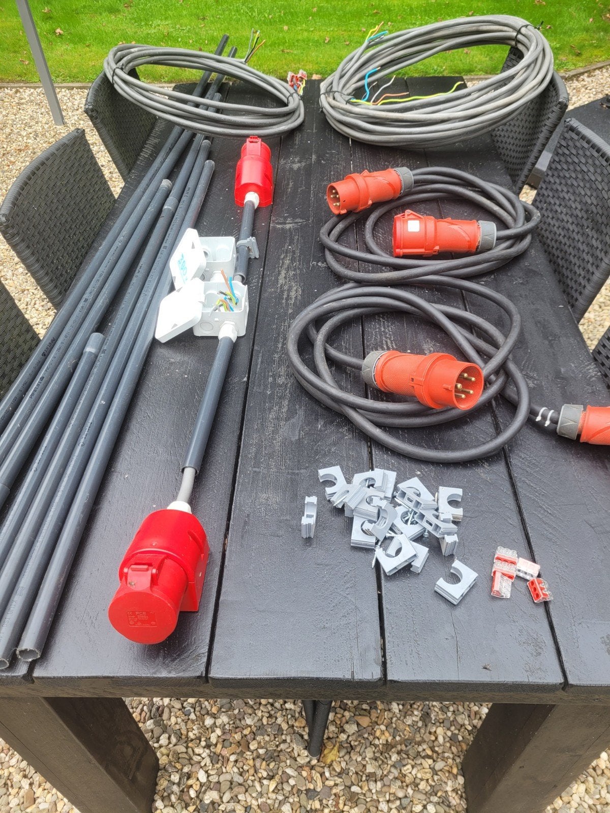 380V kabelmateriaal met toebehoren, Doe-het-zelf en Verbouw, Ophalen, Gebruikt, Kabel of Snoer