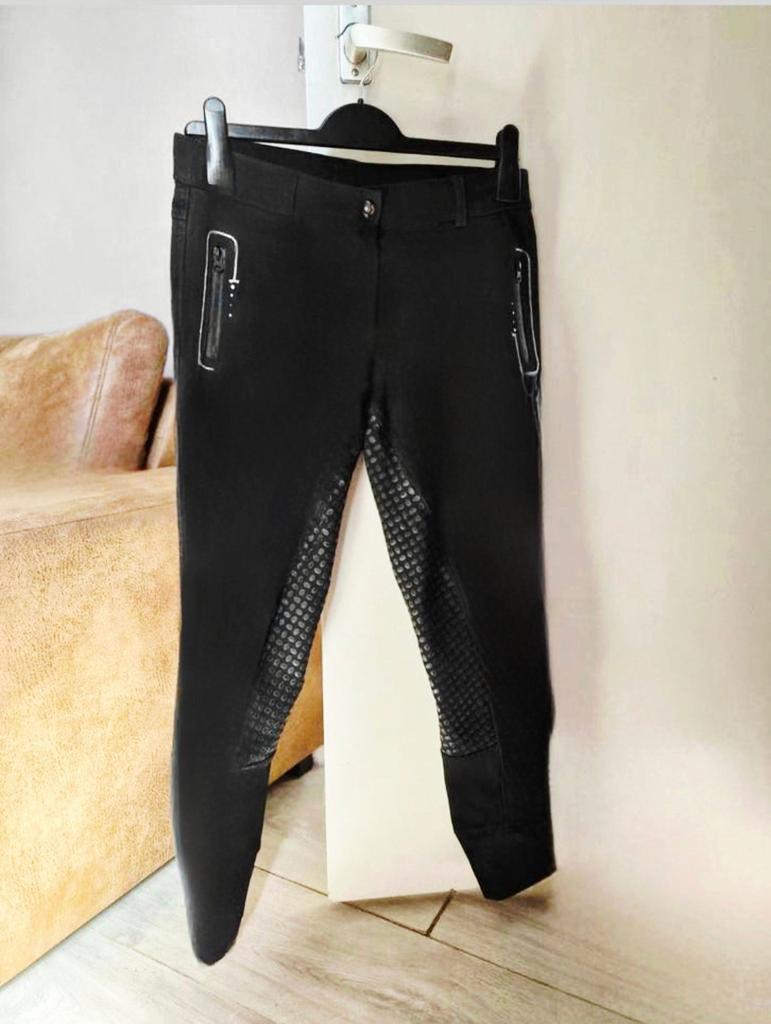Als Nieuwe Zwart/Zilver paardrijbroek silicone full sit 38, Dieren en Toebehoren, Ophalen of Verzenden, Zo goed als nieuw, Dames