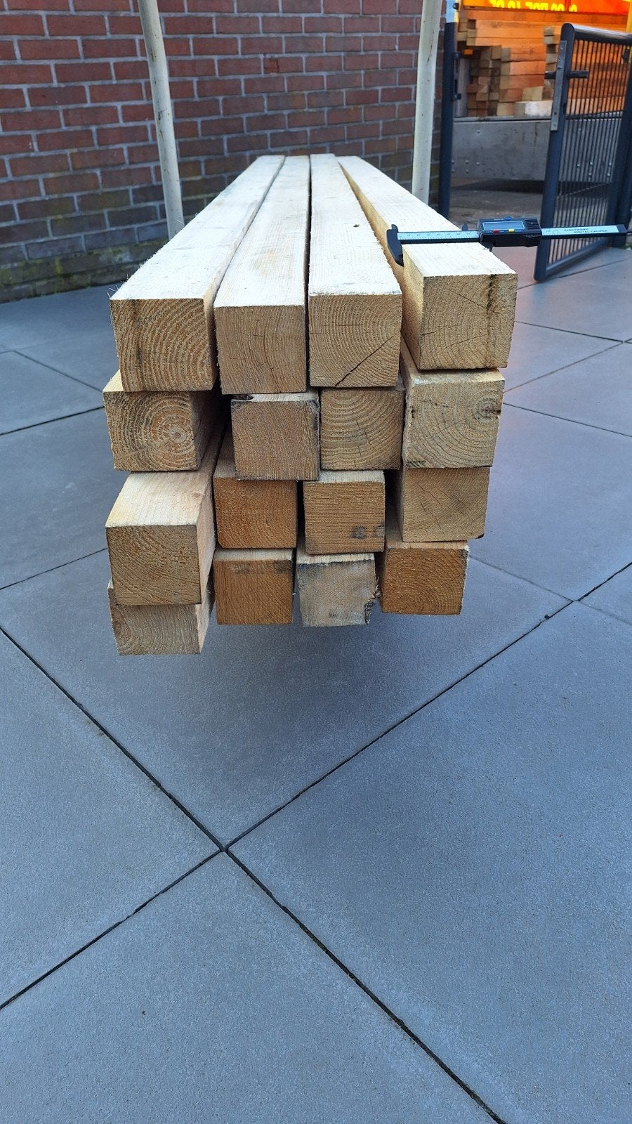 10 vierkante palen, Ophalen, 180 tot 250 cm, Palen