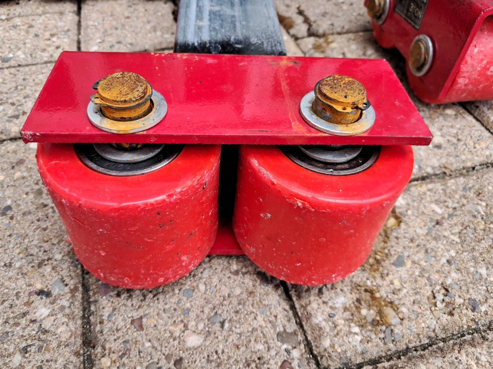 Set van 12 zware machinetransportwielen 3 ton, 100 liter of meer, Ophalen of Verzenden, Transportkar
