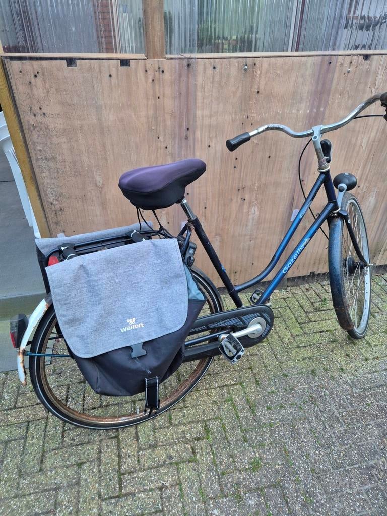 Gazelle damesfiets met fietstassen, Velgrem, Versnellingen, Ophalen of Verzenden, Gazelle