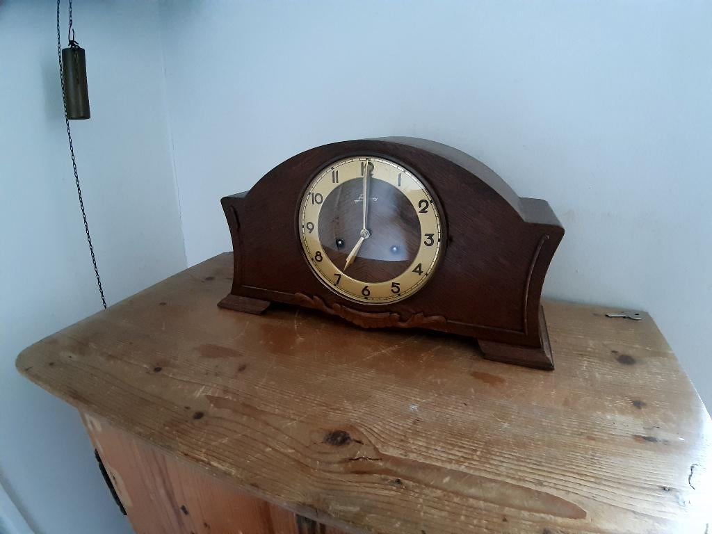 Jaren 50 pendule,junghans., Antiek en Kunst, Ophalen of Verzenden