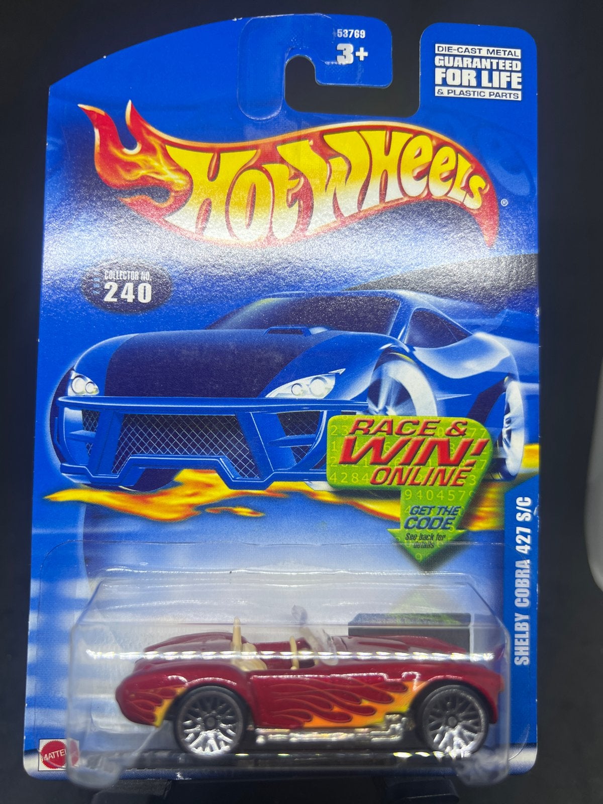 Hot Wheels Shelby Cobra 427 S/C Collector No. 240, Ophalen of Verzenden, Nieuw, Auto