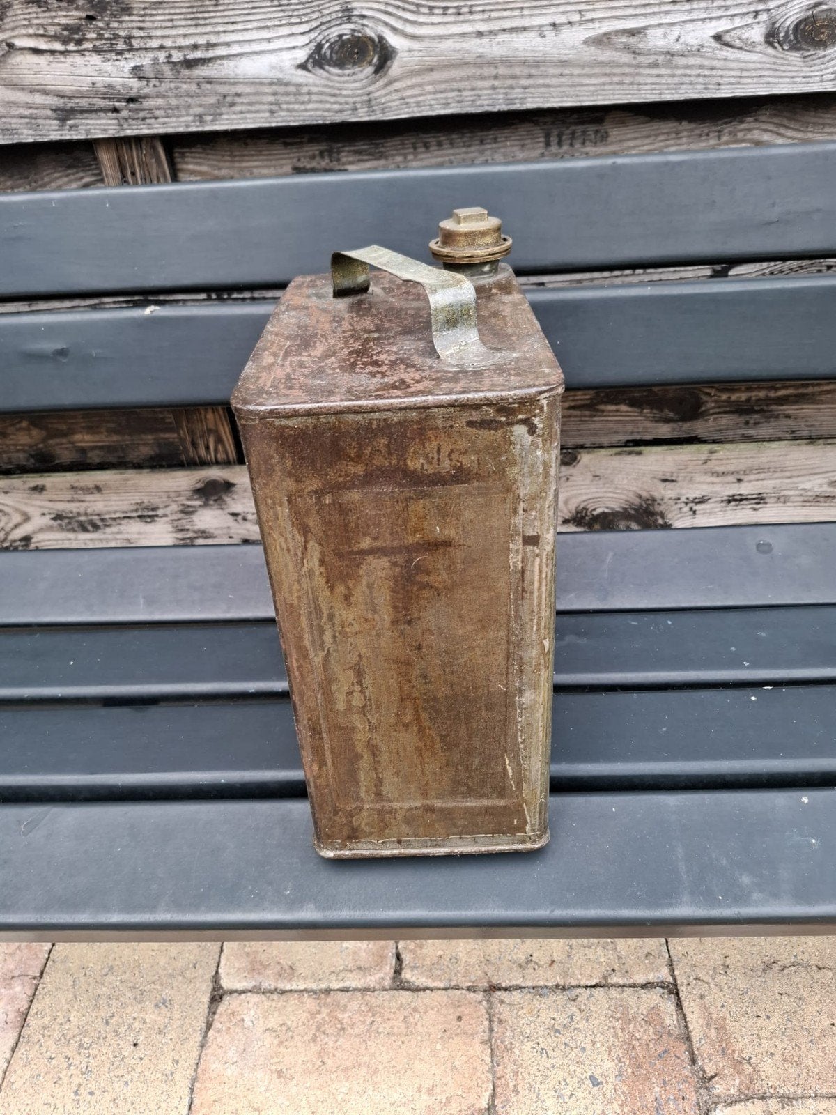 Oude metalen jerrycan., Ophalen of Verzenden, Huis en Inrichting