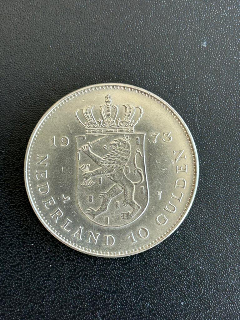 10 GULDEN JULIANA 1973  ZILVER Topkwaliteit, Koningin Juliana, Zilver, Ophalen of Verzenden, Losse munt