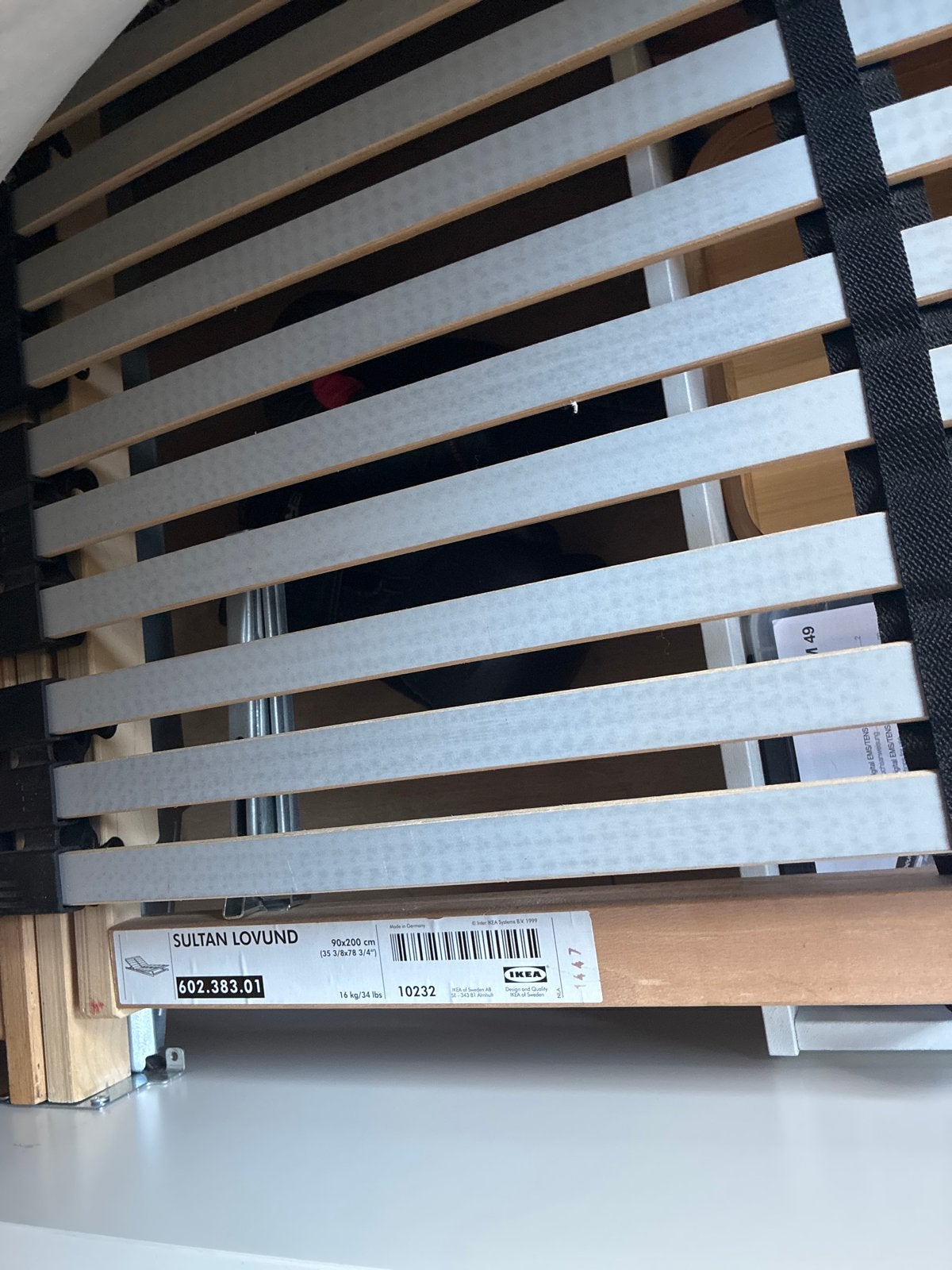 2x IKEA SULTAN LOVUND lattenbodems 90x200 cm bijna Gratis, Ophalen, 90 cm, Eenpersoons, 200 cm
