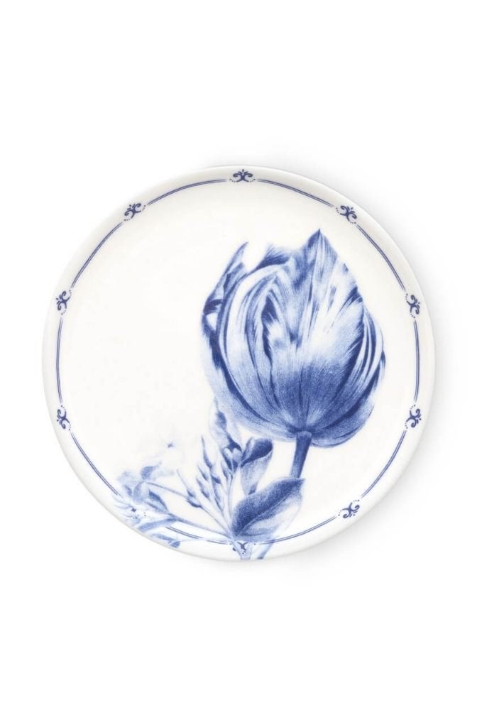 Heinen Delfts Blauw Janny petitfourbord Tulp 12 cm, Overige merken, Ophalen of Verzenden, Delftsblauw, Bord(en)