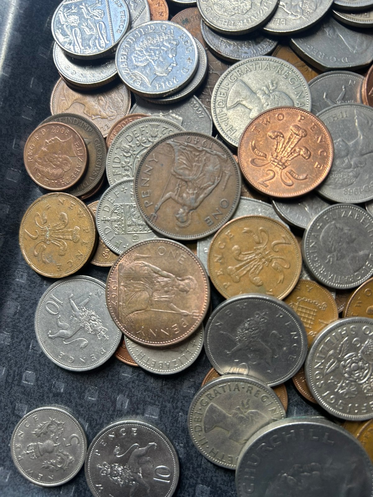 1,5 kg Engelse munten, Ophalen of Verzenden, 2 euro