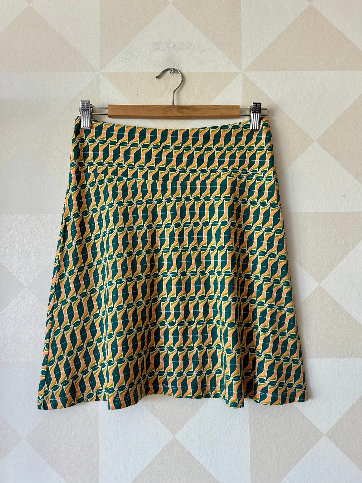 King Louie Border Skirt rok groen oranje golf S/36 zgan, Kleding | Dames, Rokken, Oranje, Ophalen of Verzenden, Zo goed als nieuw