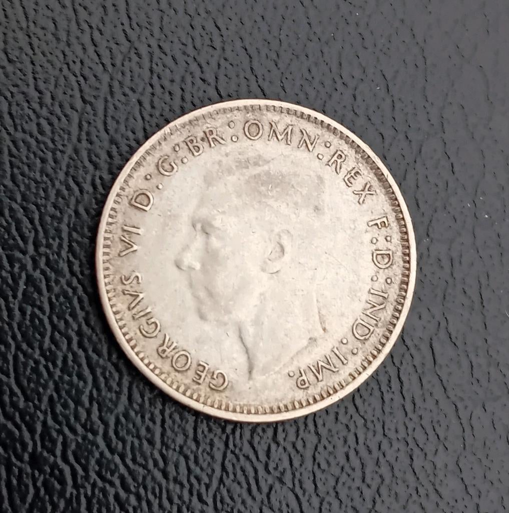 Six pence 1946 Australia Zilver, Postzegels en Munten, Ophalen of Verzenden, Zilver