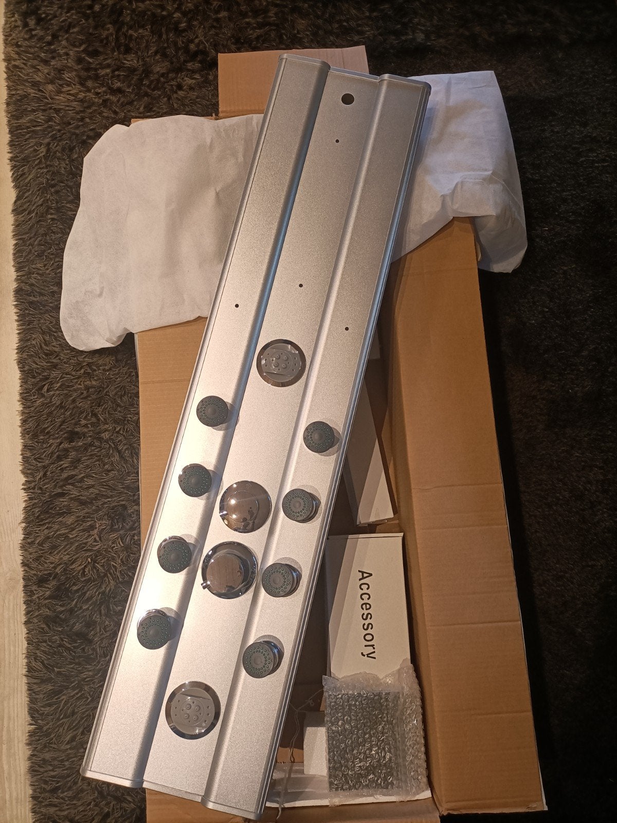 Luxe Douchepaneel met Regendouche en Massagejets, Ophalen, Nieuw, Rvs, Douche