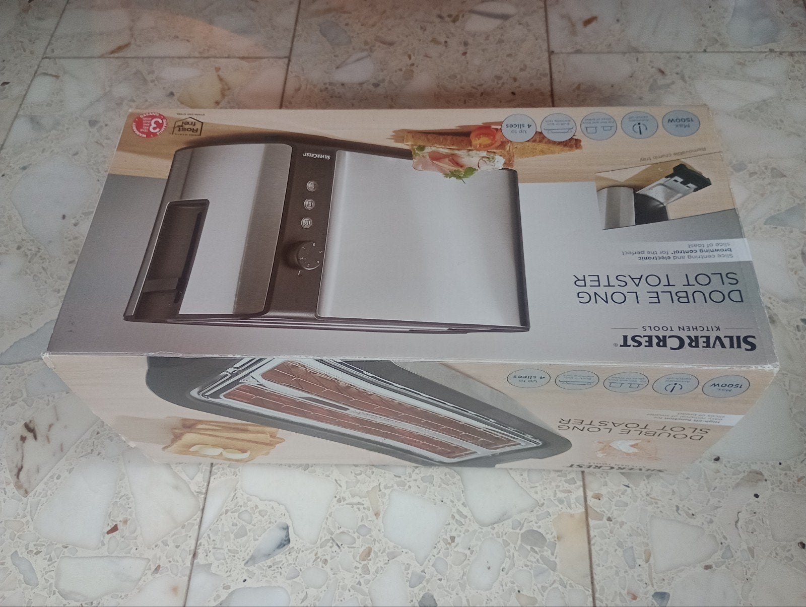 SilverCrest Dubbele Lange Sleuf Broodrooster 1500W, Ophalen of Verzenden, Nieuw