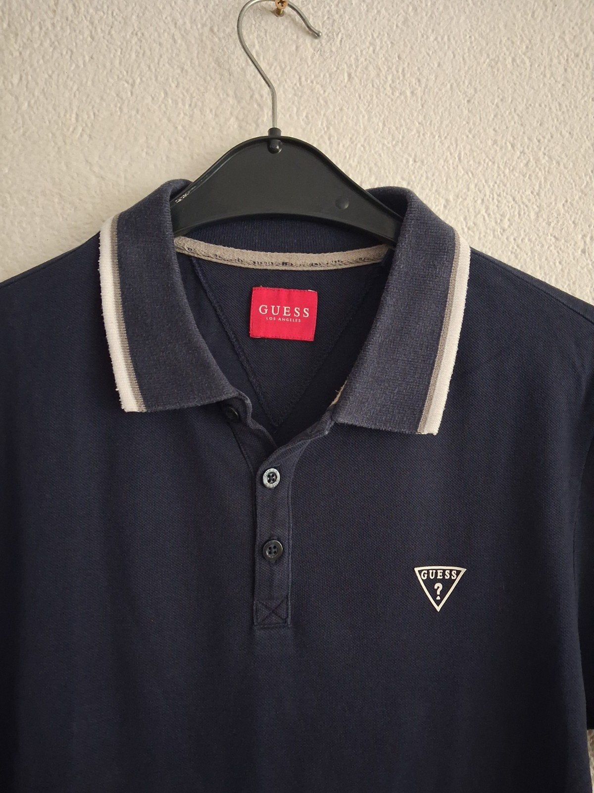 Guess Polo Shirt Heren - Donkerblauw Maat M, Ophalen of Verzenden, Zo goed als nieuw, Guess, Maat 48/50 (M)