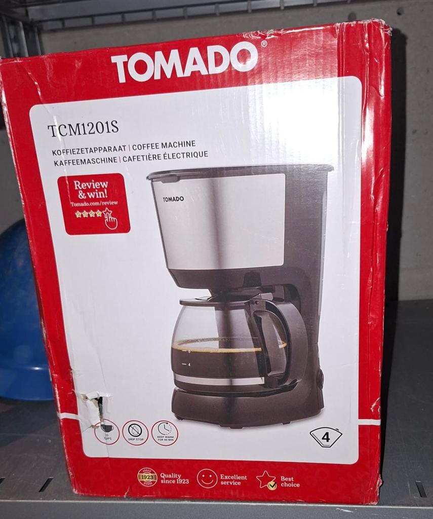 Nieuw Tomado koffiezetapparaat – TCM1201S, Ophalen of Verzenden, Nieuw, Koffiemachine