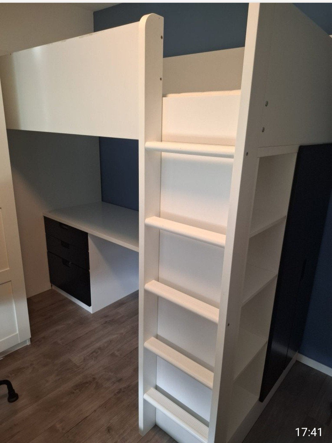 Ikea Stuva hoogslaper met bureau en kast., Kinderen en Baby's, Kinderkamer | Stapelbedden en Hoogslapers, Ophalen, Gebruikt, Hoogslaper