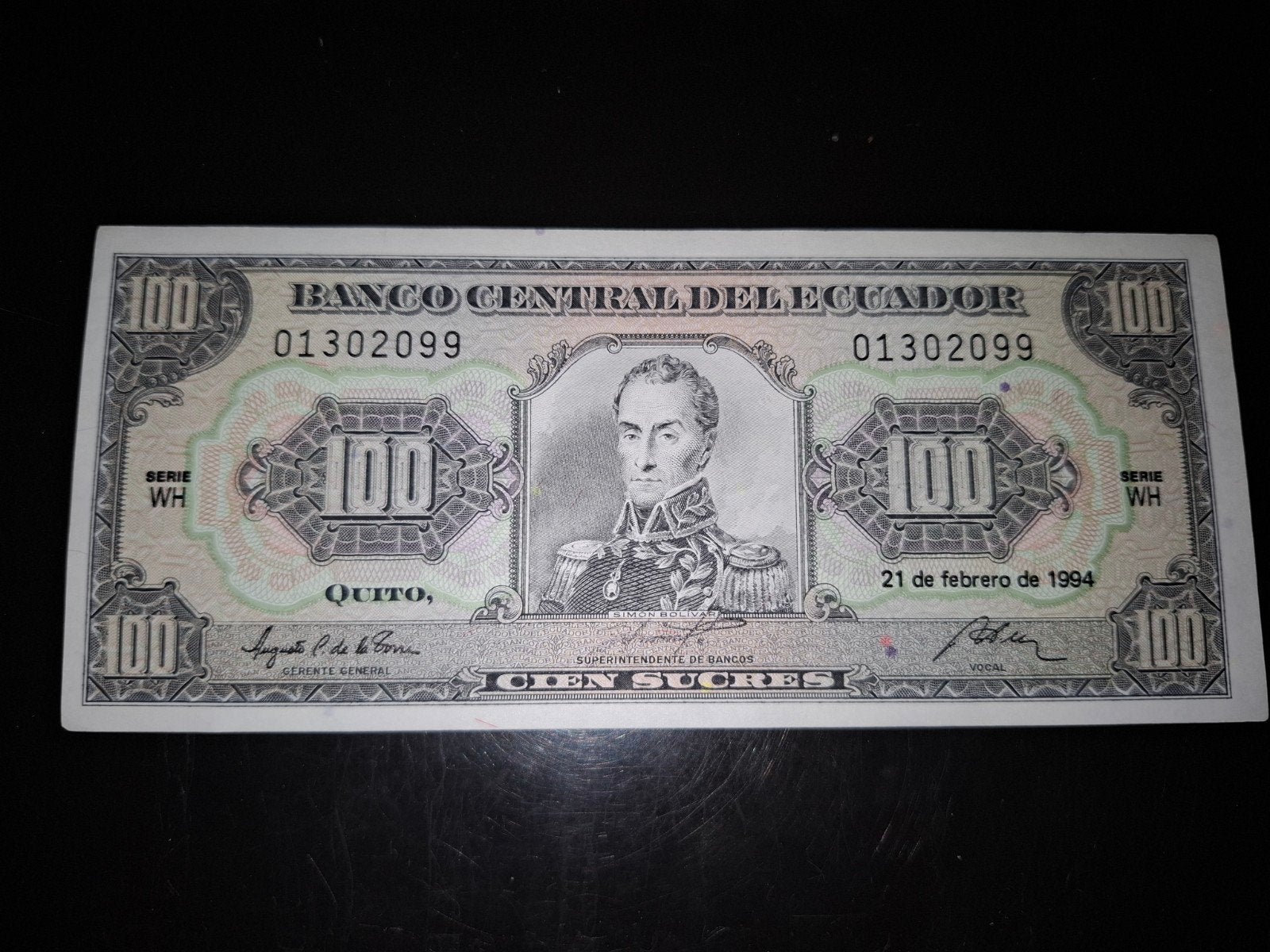 ### Ecuador 100 sucre 1994 ###, Ophalen of Verzenden