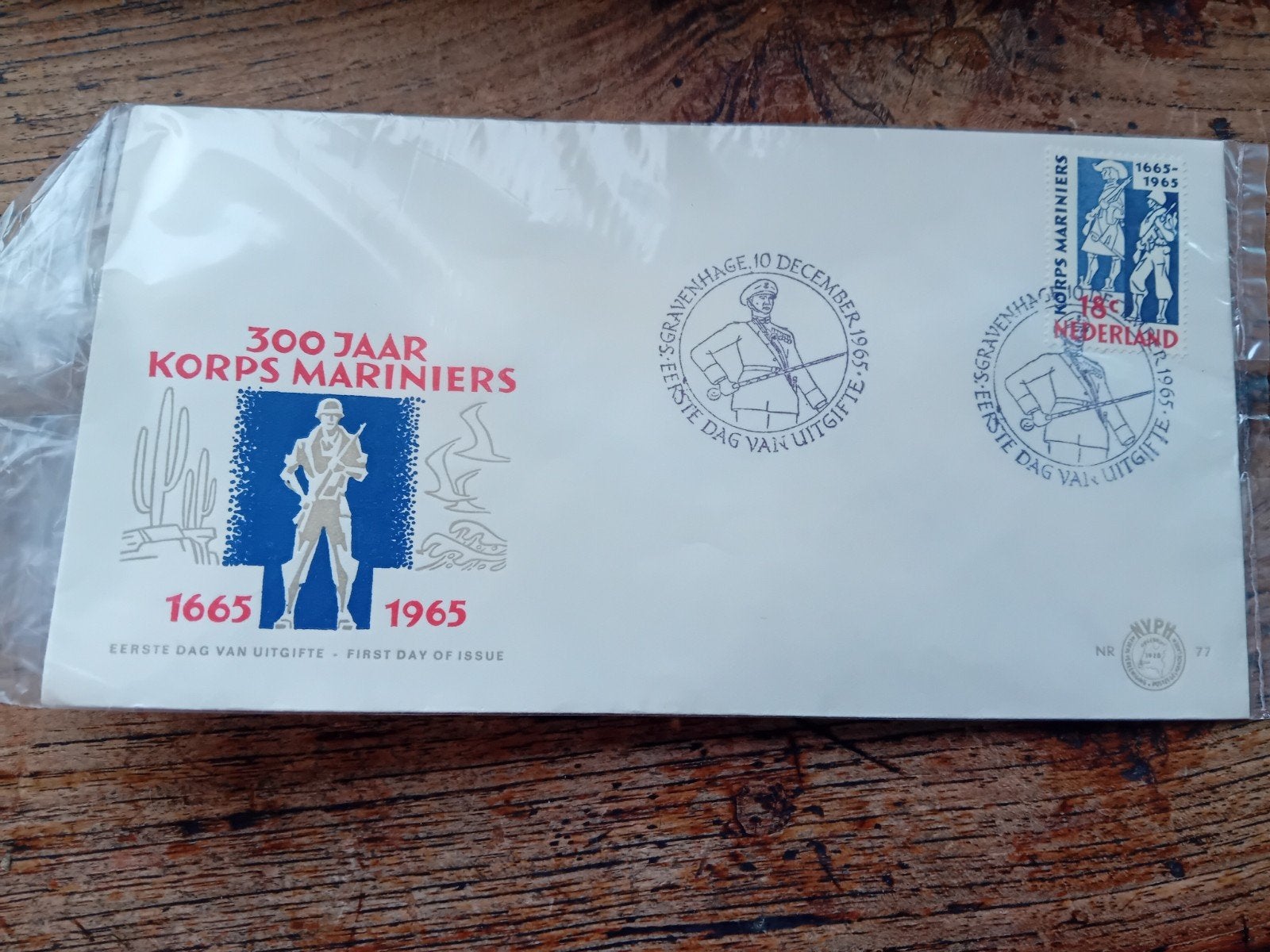 Eerste Dag Envelop 300 Jaar Korps Mariniers 1965, Ophalen of Verzenden, Nederland
