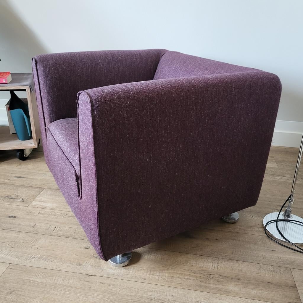 Design stoel aubergine kleur - Gelderland     l, Gebruikt, Overige kleuren, Design, Ophalen of Verzenden