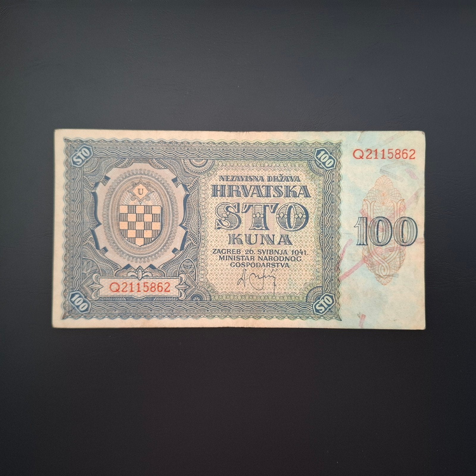100 kuna Kroatië #052, Verzenden, Overige landen, Los biljet