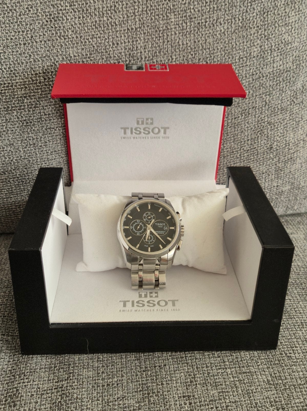 Tissot Couturier Automatic Chronograph, Overige merken, Staal, Staal, Polshorloge