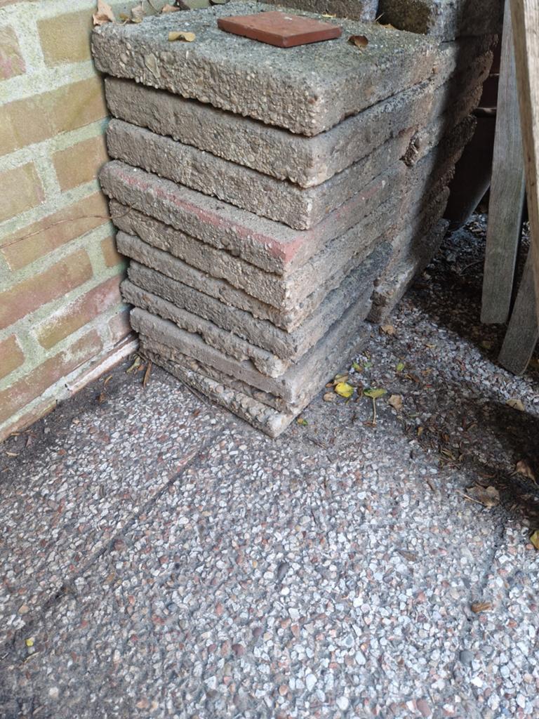 Stoeptegels 30x30 Ongeveer 26 tegels, Tuin en Terras, Tegels en Klinkers, Ophalen, Gebruikt, Beton, Terrastegels