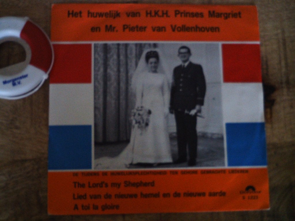 Huwelijk Prinses Margriet + Mr. Pieter van Vollenhoven 30jul, Overige genres, 7 inch, Ophalen of Verzenden, Zo goed als nieuw