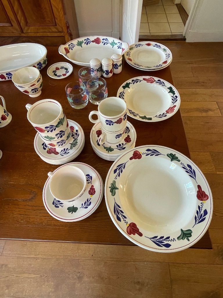 BOERENBONT SERVIES, Gebruikt, Ophalen of Verzenden, Aardewerk, Landelijk/Boerenbont