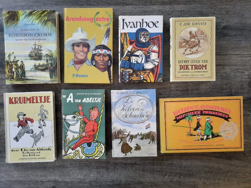 8 Vintage jeugdboeken voor de verzamelaar., Ophalen of Verzenden, Gelezen