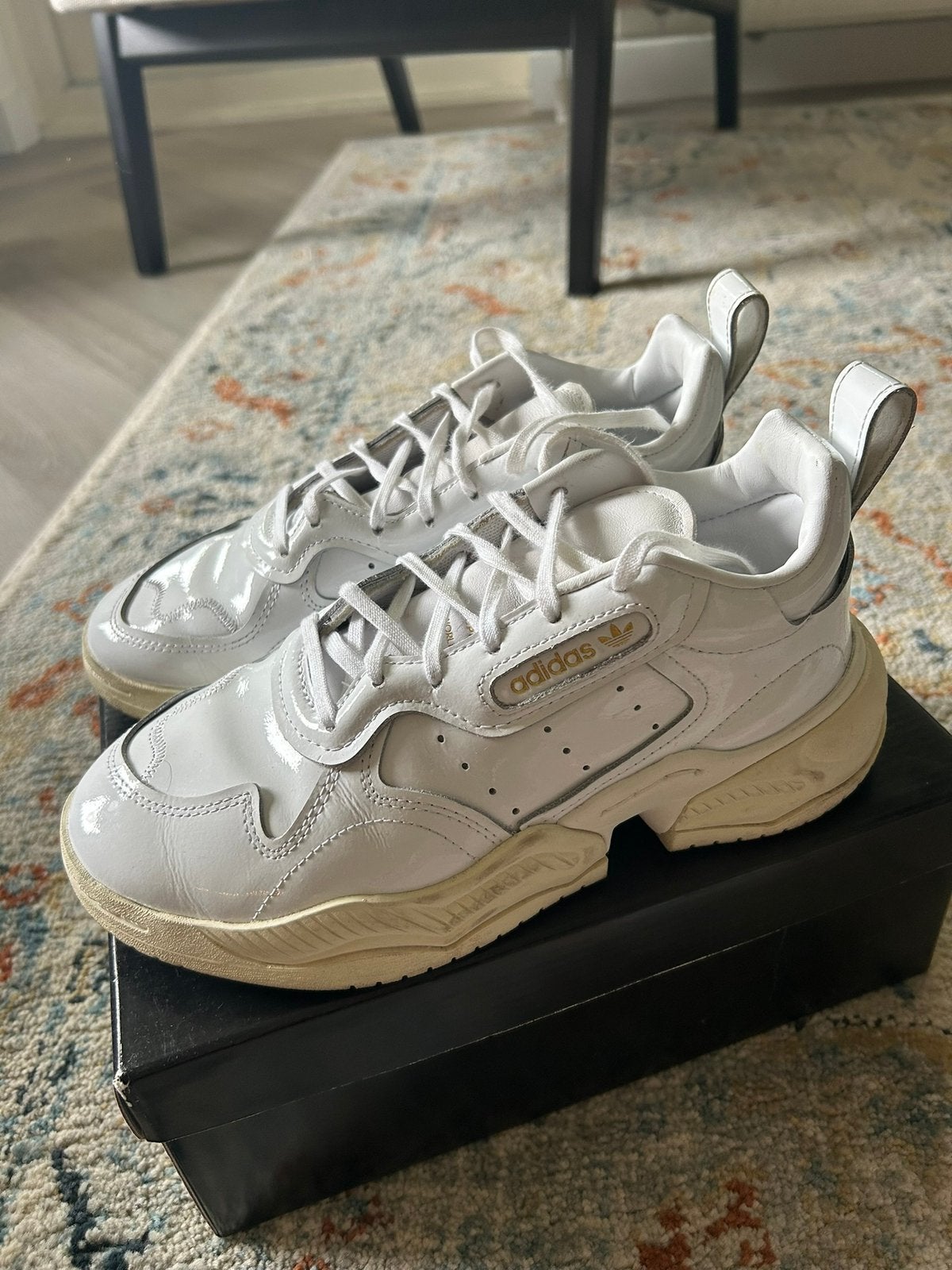 Lak sneakers Adidas, Verzenden, Wit, Sneakers of Gympen, Zo goed als nieuw