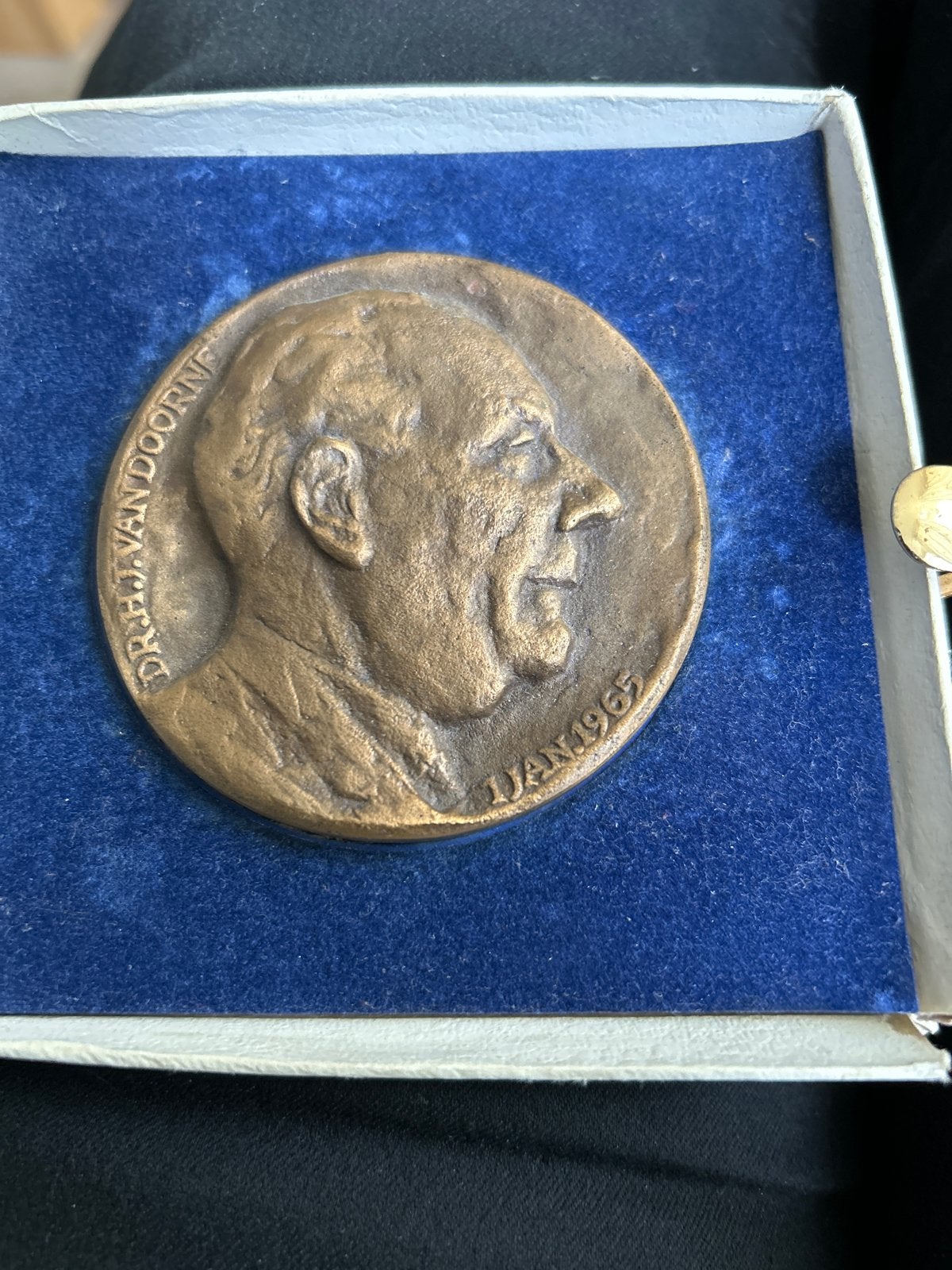 Bronzen Penning Dr. H. van Doorne DAF 1965, Ophalen of Verzenden, Brons, Nederland