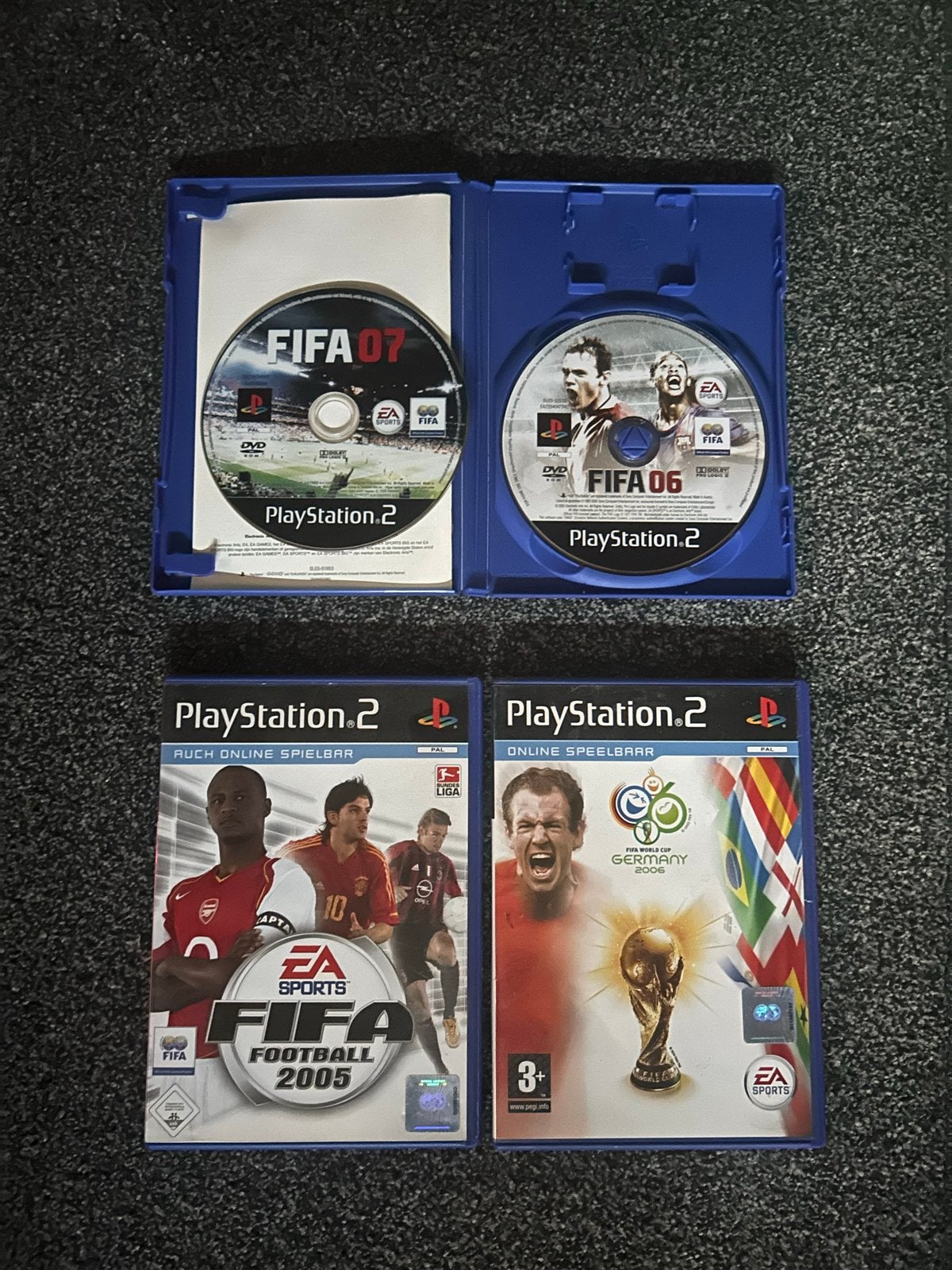 FIFA PlayStation 2 Games: FIFA 05, 06, 07 & World Cup 2006, Spelcomputers en Games, Games | Sony PlayStation 2, Ophalen, Gebruikt