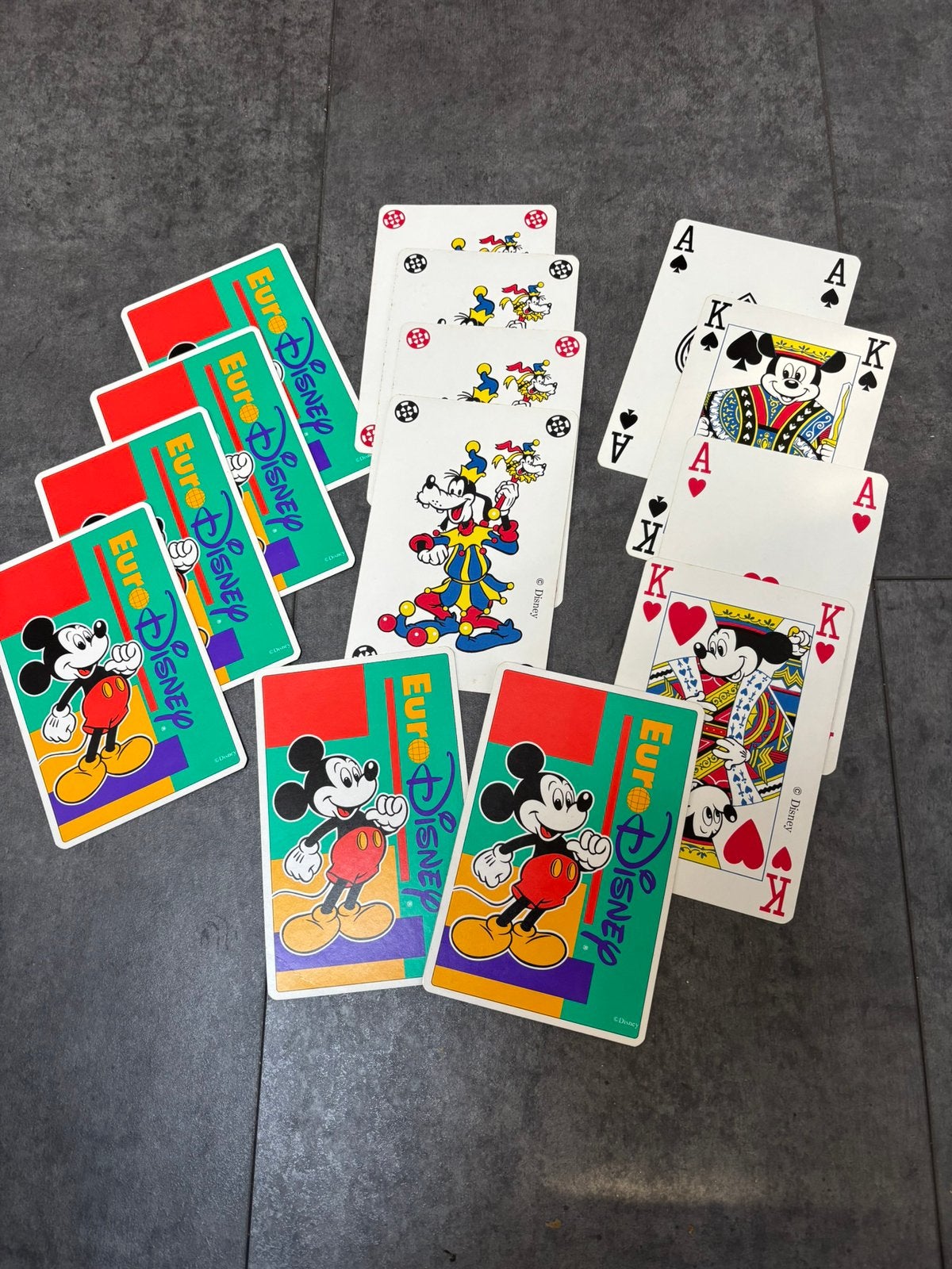 Disney grote speelkaarten 11,5 bij 18 cm uit 1990, Ophalen, Zo goed als nieuw, Speelkaart(en)